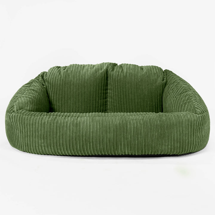 Saccosäck Soffa Bubble - Klassisk Manchestertyg Skogsgrön 01