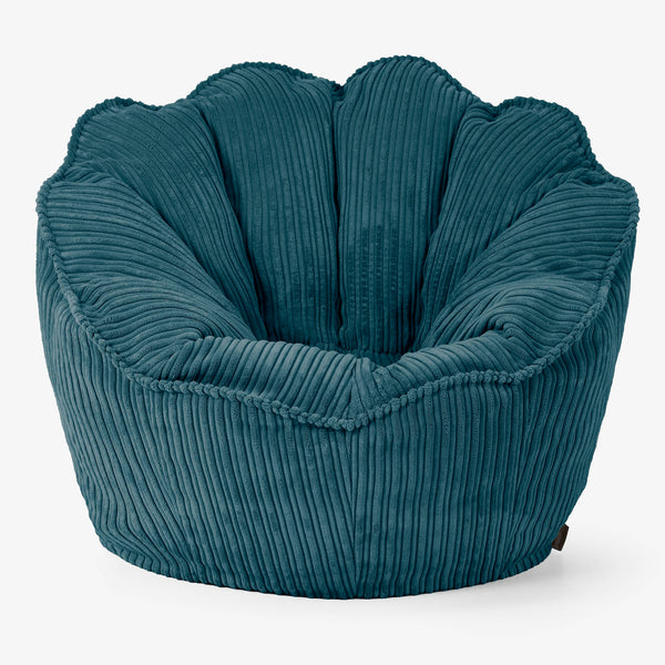 Natalia Saccosäckstol - Manchestertyg Teal 01
