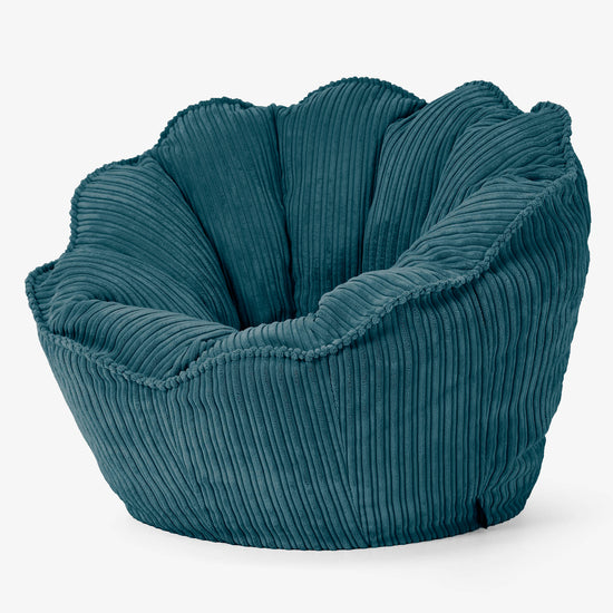 Natalia Saccosäckstol - Manchestertyg Teal 02