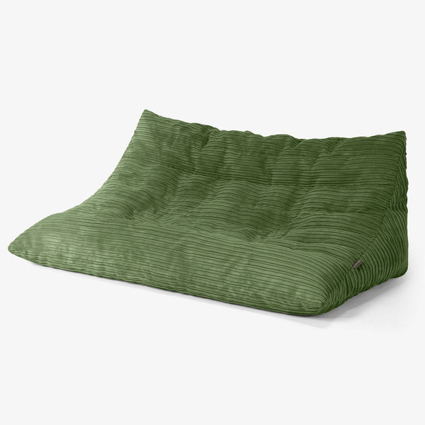Noah Golvsofa Saccosäck- Manchestertyg Skogsgrön 01