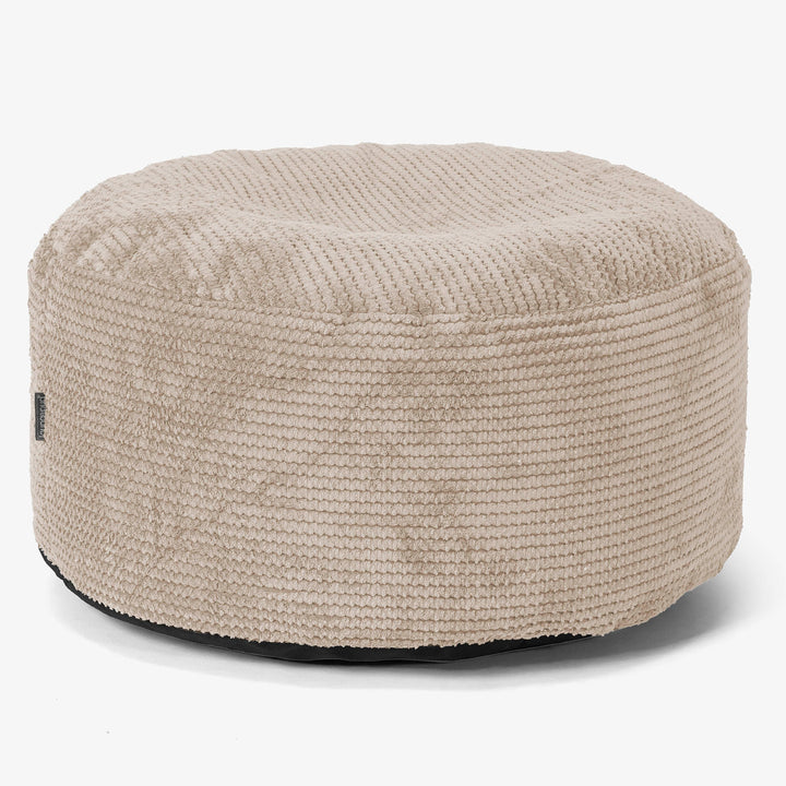 Ottomanpuff med Bricka - Pom-pom Elfenbensvit - 02