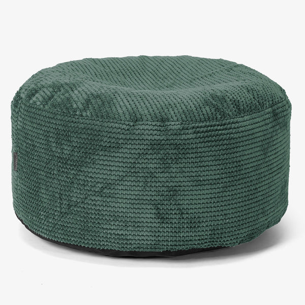 Ottomanpuff med Bricka - Pom-pom Mossgrön - 01
