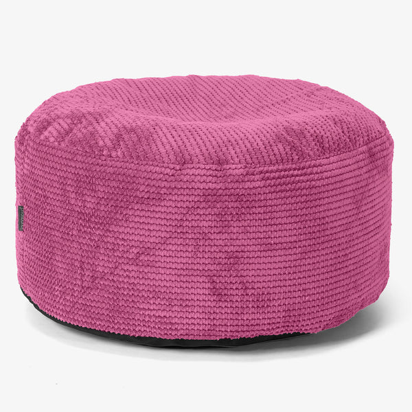 Ottomanpuff med Bricka - Pom-pom Rosa - 01