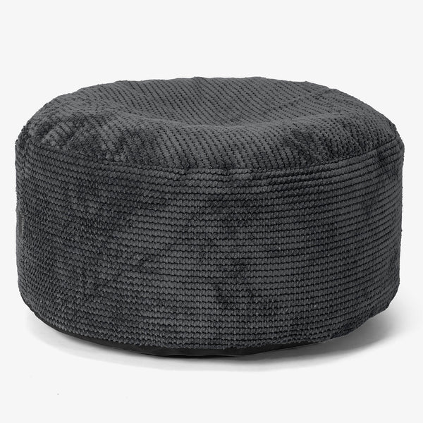 Ottomanpuff med Bricka - Pom-pom Svart - 01