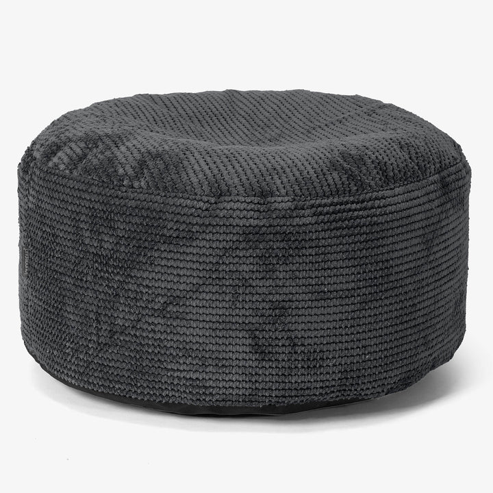 Ottomanpuff med Bricka - Pom-pom Svart - 02