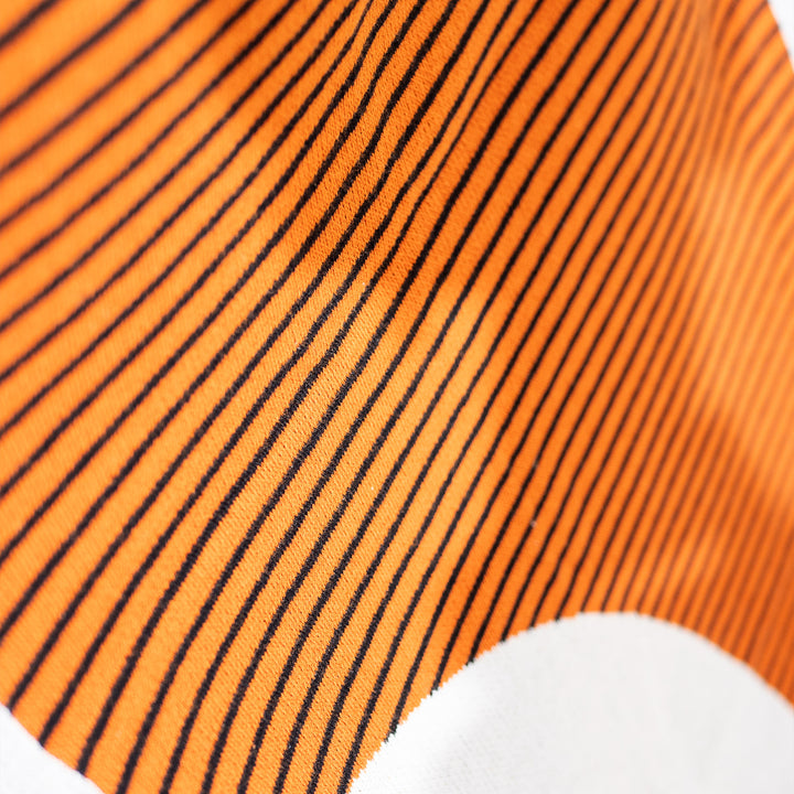 Pläd / Filt - Stickad Abstrakt Färgblock Orange 02