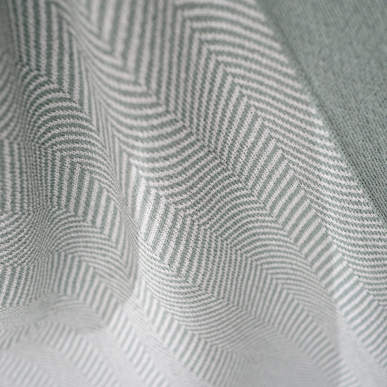 Pläd / Filt - Stickad Fiskbens Ankäggsblå 03