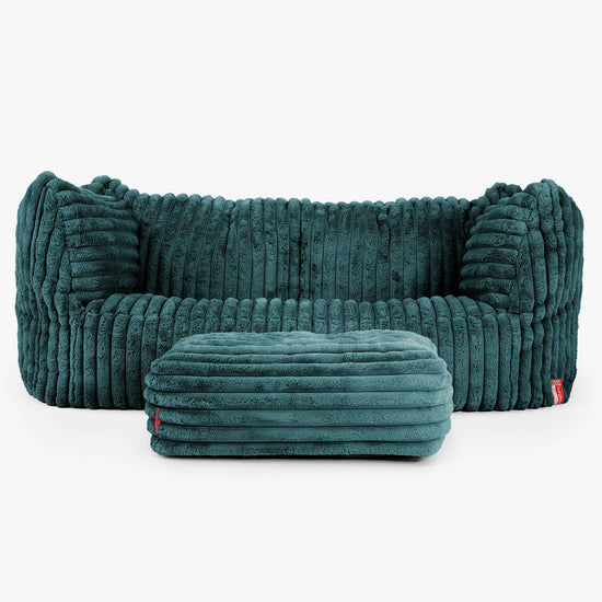 Ruben Saccosäcksoffa - Ultraplyschmanchestertyg Teal 02