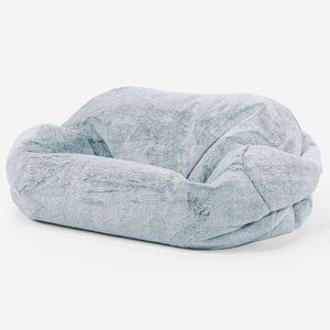 Sabine Saccosäcksoffa - Fuskkaninpäls Gammelblå