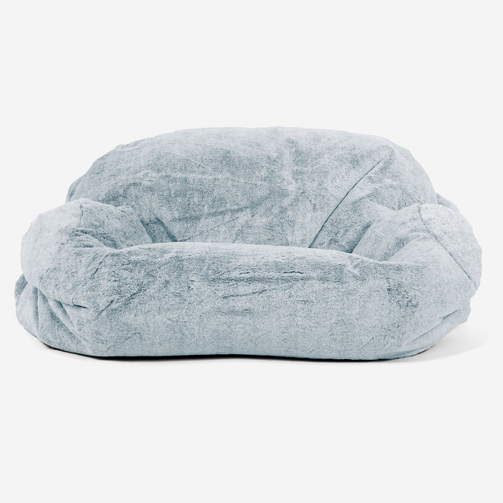 Sabine Saccosäcksoffa - Fuskkaninpäls Gammelblå 02