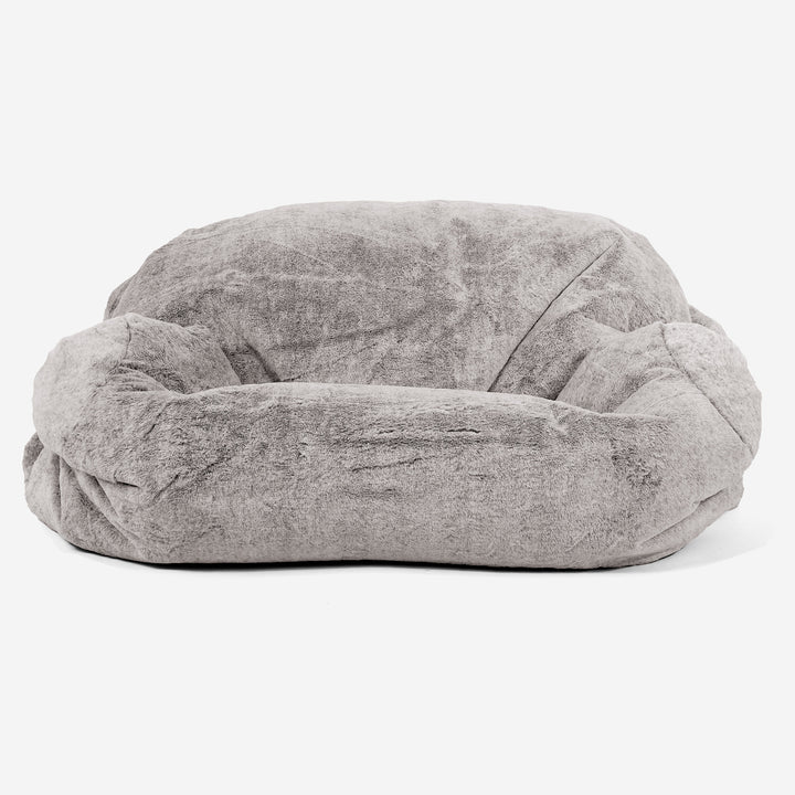 Sabine Saccosäcksoffa - Fuskkaninpäls Ljusgrå 02