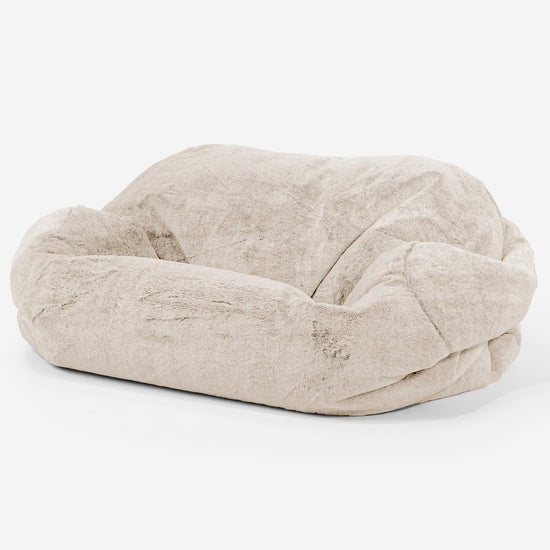 Sabine Saccosäcksoffa - Fuskkaninpäls Vit 01