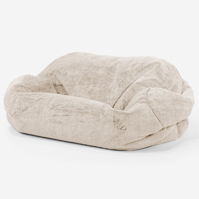Sabine Saccosäcksoffa - Fuskkaninpäls Vit 01