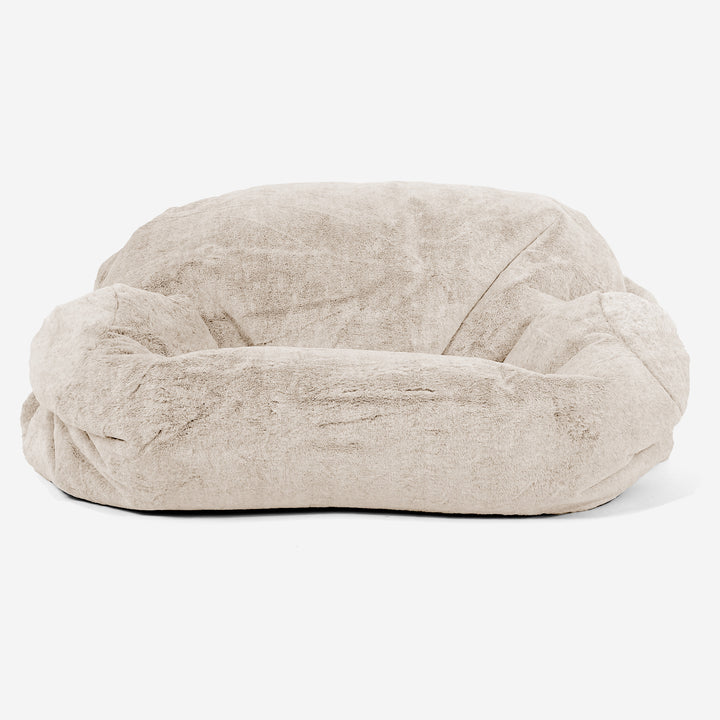 Sabine Saccosäcksoffa - Fuskkaninpäls Vit 02