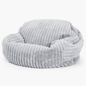 Sabine Saccosäcksoffa - Ultraplyschmanchestertyg Ankäggsblå