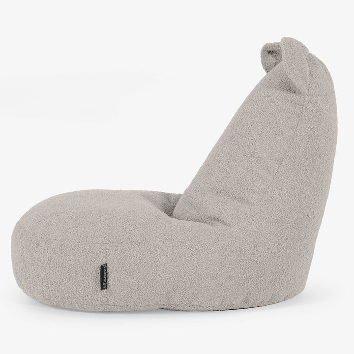 Saccosäck Barn med Djurmotiv Björn 2-6 år - Boucle Elfenbensvit 02