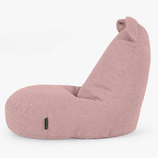 Saccosäck Barn med Djurmotiv Björn 2-6 år - Boucle Rosa 02