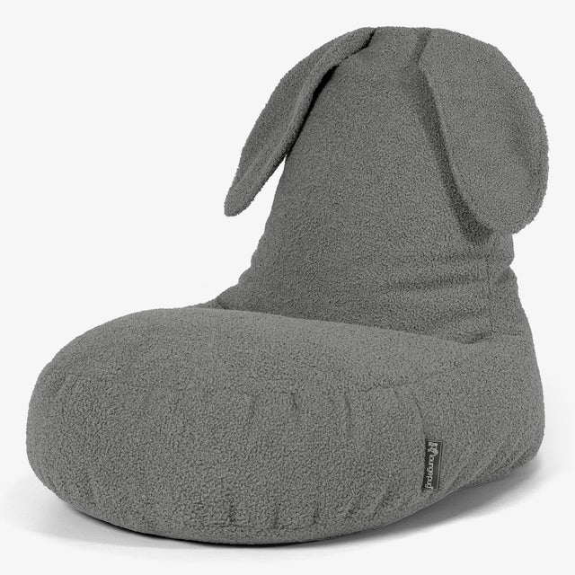 Saccosäck Barn med Djurmotiv Kanin 2-6 år - Boucle Grå 01