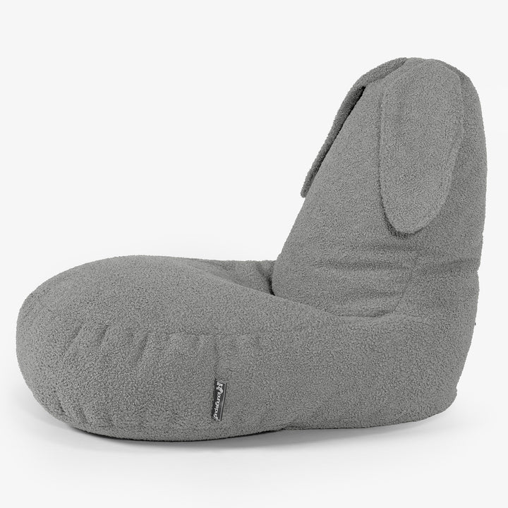 Saccosäck Barn med Djurmotiv Kanin 2-6 år - Boucle Grå 02