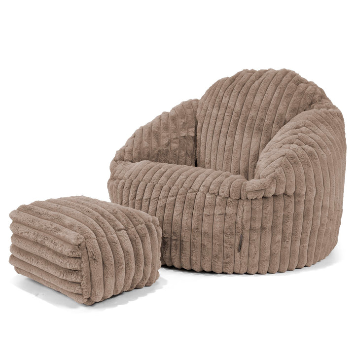 Saccosäck Bubble - Ultraplyschmanchestertyg Minkbrun 03