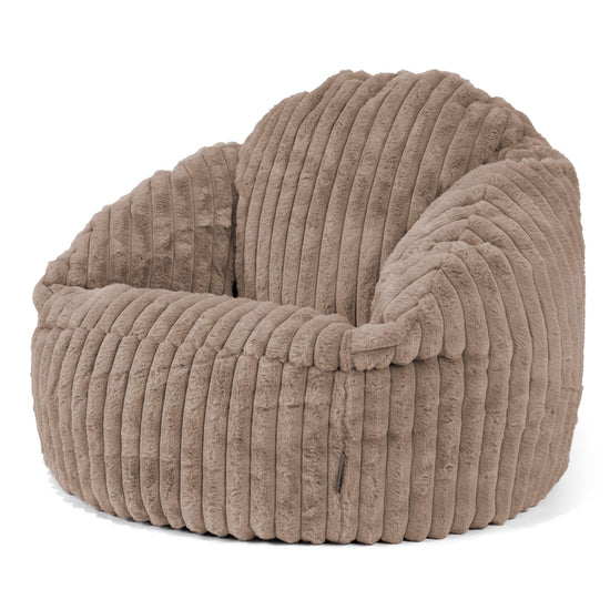Saccosäck Bubble - Ultraplyschmanchestertyg Minkbrun 04