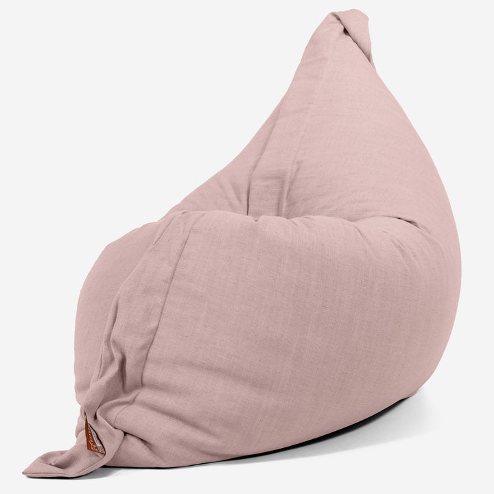 Saccosäck Kudde XXL - Linneutseende Ros 02