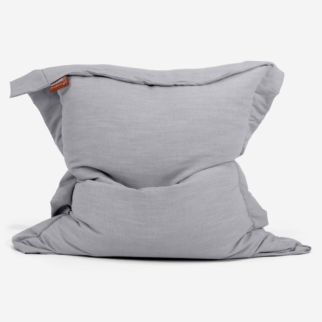 Saccosäck Kudde XXL - Linneutseende Silverfärgad 01