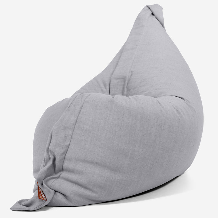 Saccosäck Kudde XXL - Linneutseende Silverfärgad 02