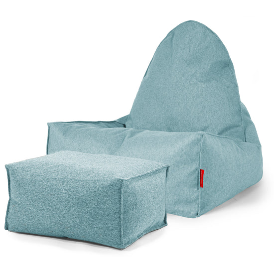 Saccosäck Scandi Lounger - Interalli-ull Cyan 02