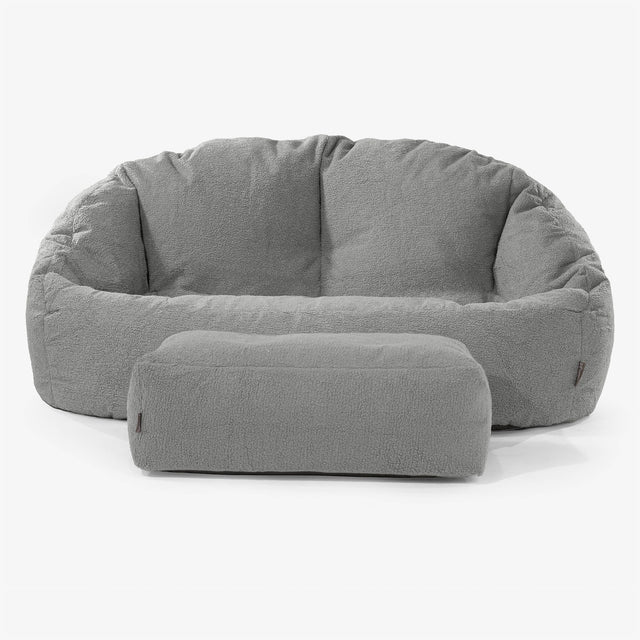 Saccosäck Soffa Bubble - Boucle Grå 02