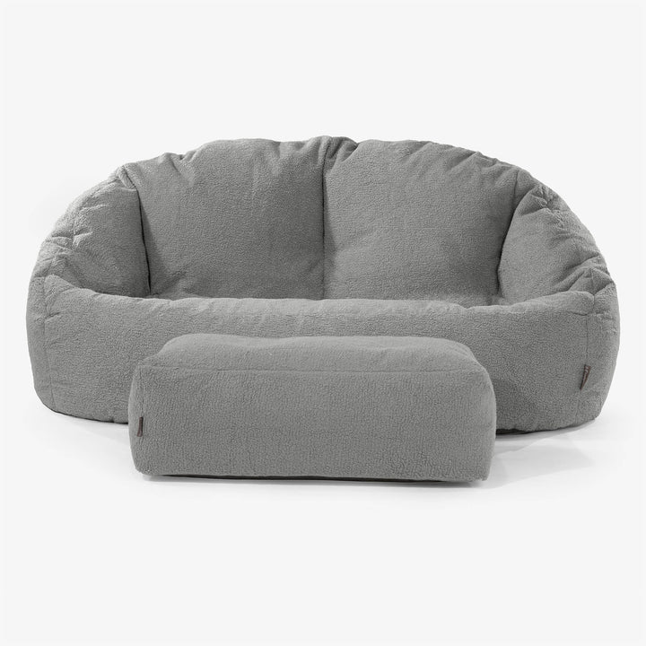 Saccosäck Soffa Bubble - Boucle Grå 02
