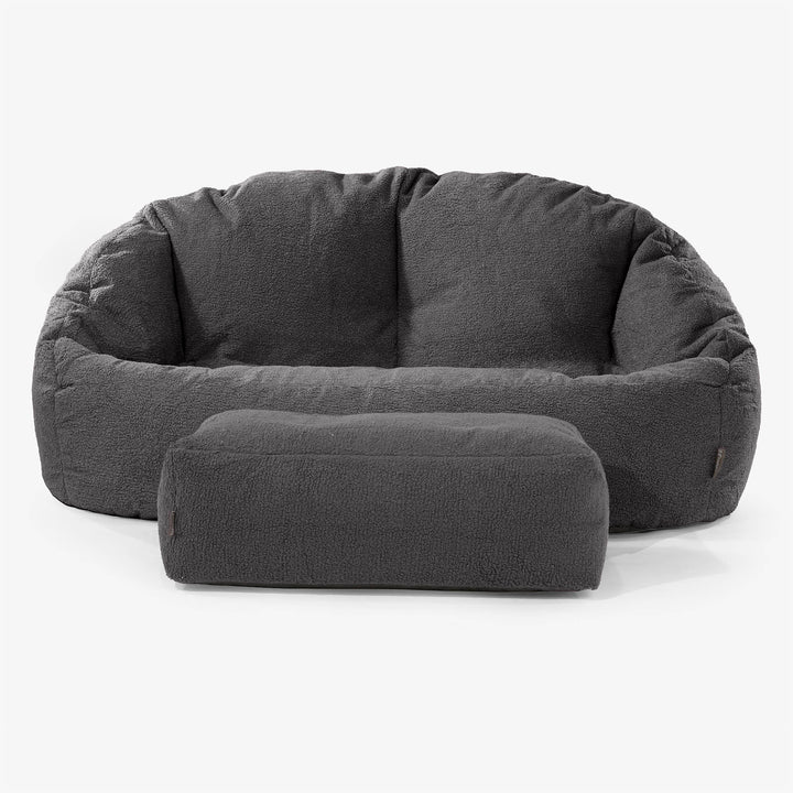 Saccosäck Soffa Bubble - Boucle Grafitgrå 02