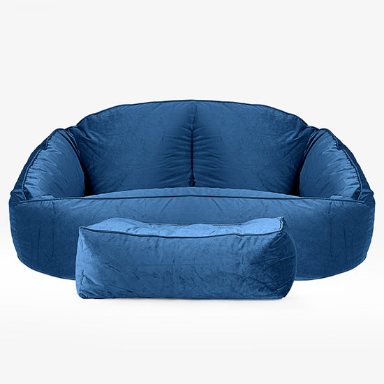 Saccosäck Soffa Bubble - Sammet Navy 02