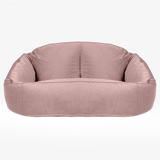 Saccosäck Soffa Bubble - Sammet Rosa 01