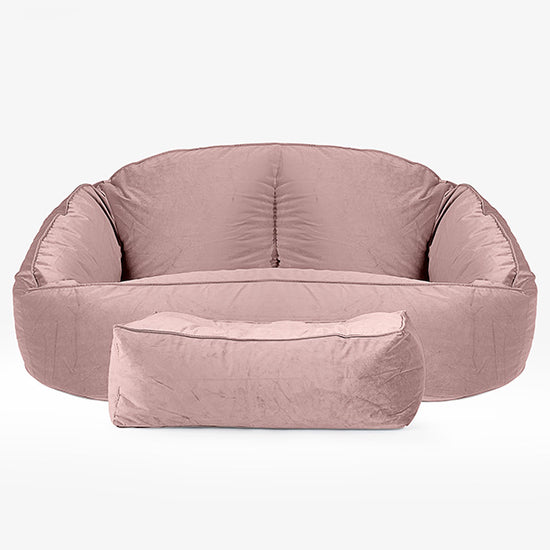 Saccosäck Soffa Bubble - Sammet Rosa 02