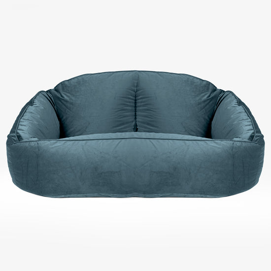 Saccosäck Soffa Bubble - Sammet Teal 01