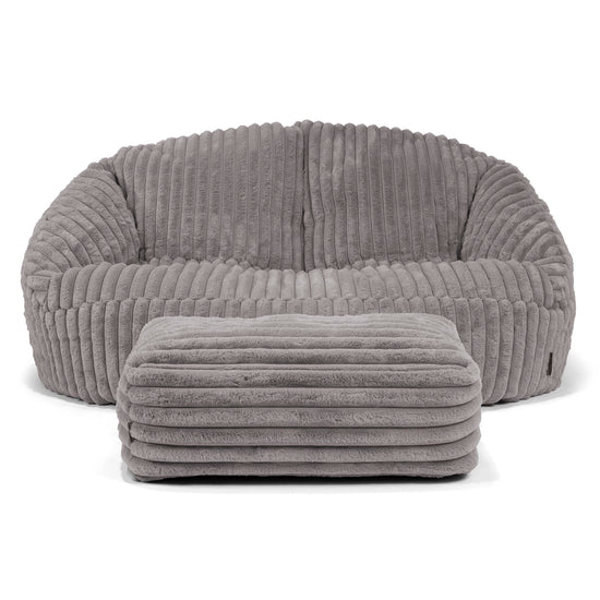 Saccosäck Soffa Bubble - Ultraplyschmanchestertyg Grå 02