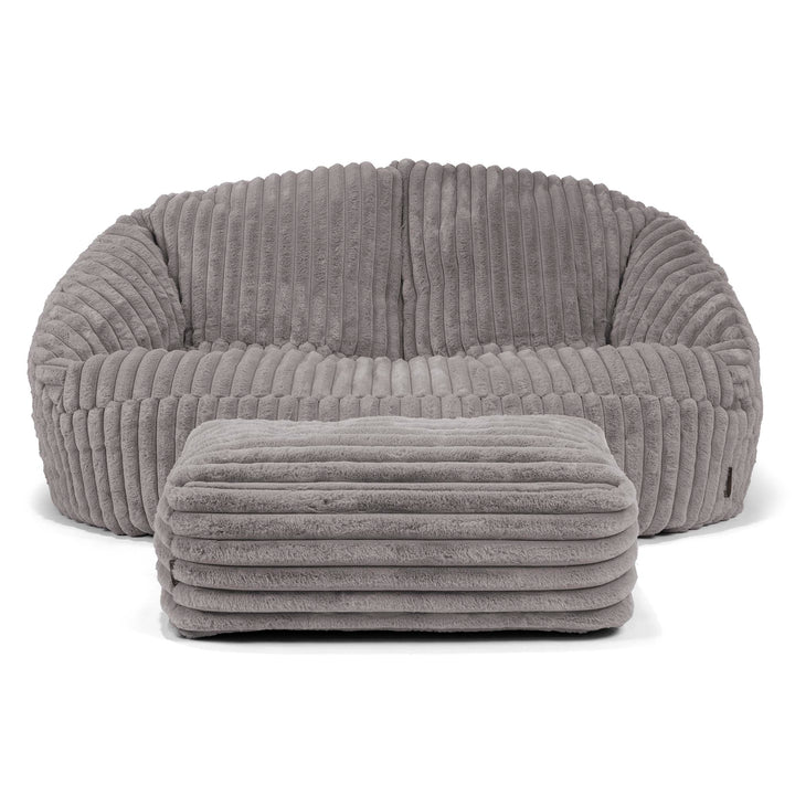 Saccosäck Soffa Bubble - Ultraplyschmanchestertyg Grå 02