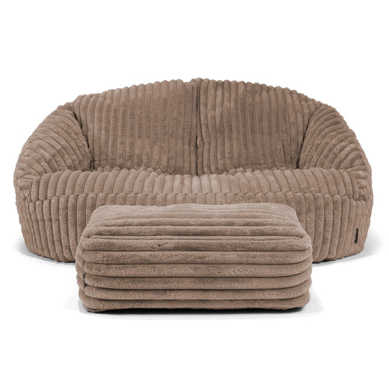 Saccosäck Soffa Bubble - Ultraplyschmanchestertyg Minkbrun 02