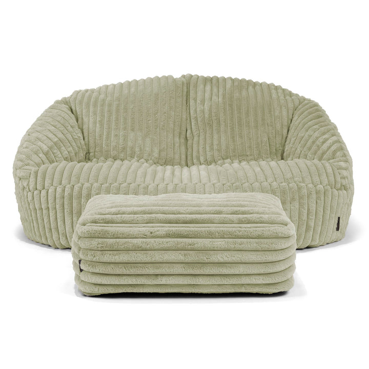 Saccosäck Soffa Bubble - Ultraplyschmanchestertyg Salviagrön 02