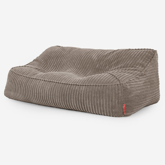 Saccosäcksoffan Sloucher - Klassisk Manchestertyg Duvgrå 01