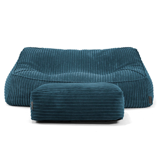 Saccosäcksoffan Sloucher - Klassisk Manchestertyg Marinblå 02