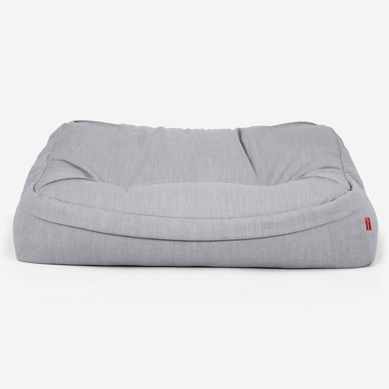 Saccosäcksoffan Sloucher - Linneutseende Silverfärgad 02