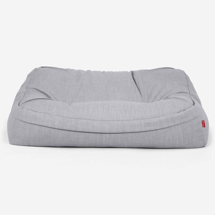 Saccosäcksoffan Sloucher - Linneutseende Silverfärgad 02