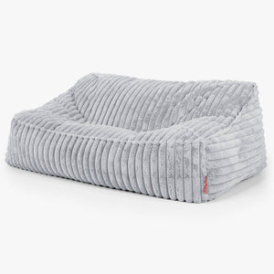 Saccosäcksoffan Sloucher - Ultraplyschmanchestertyg Ankäggsblå