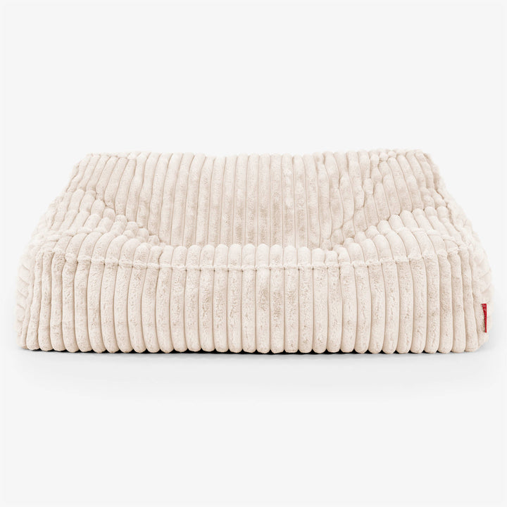 Saccosäcksoffan Sloucher - Ultraplyschmanchestertyg Gräddvit 02