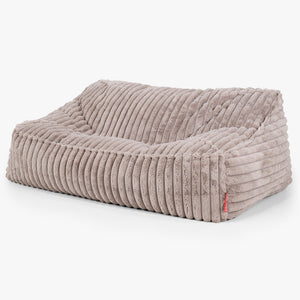 Saccosäcksoffan Sloucher - Ultraplyschmanchestertyg Minkbrun