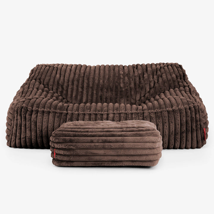 Saccosäcksoffan Sloucher - Ultraplyschmanchestertyg Sable 03