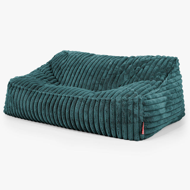Saccosäcksoffan Sloucher - Ultraplyschmanchestertyg Teal 01