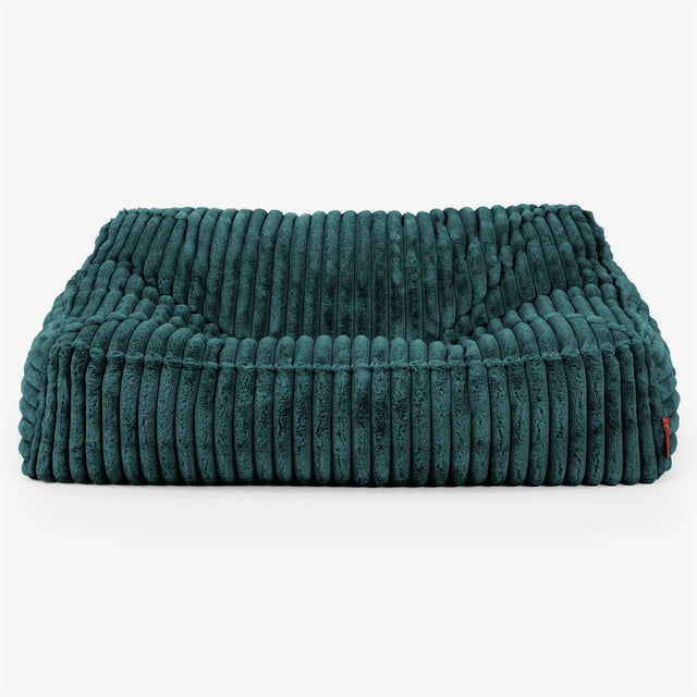 Saccosäcksoffan Sloucher - Ultraplyschmanchestertyg Teal 02